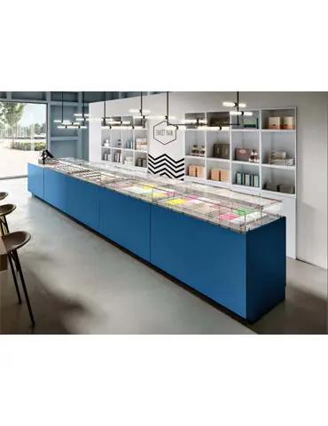 Vitrine service arrière à cuve plate pour pâtisserie, chocolaterie et sandwicherie - DAHLIA_0