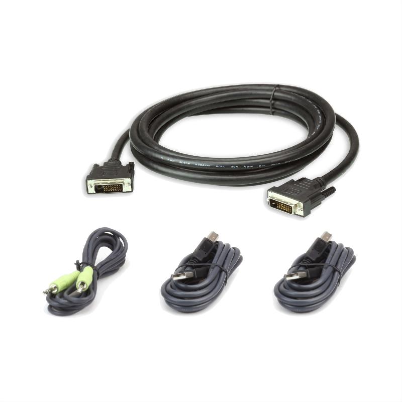 Aten 2l-7d03udx4 kit de câbles kvm sécurisé dvi-d dual link usb_0
