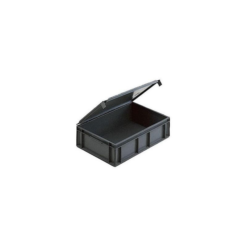 Bac plastique logistique Allibert 20C28 - gerbable 28 litres - couvercle solidaire - 600x400x161 mm_0