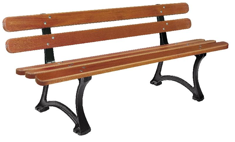 BANC EN BOIS EXOTIQUE ET FONTE 