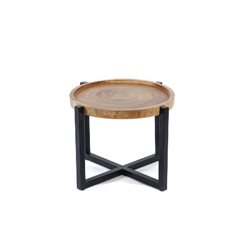 Bazar Bizar Table d'appoint en bois de suar 56x56x40 cm naturel - multicolore Bois massif JAAM010NB-50_0