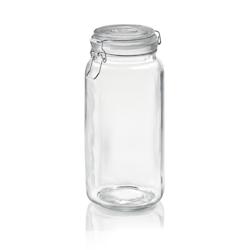 Bocal de stockage, 2 l, Ø 9 cm, hauteur 26 cm, verre, acier inoxydable, silicone - Was Germany - 4044925153737_0