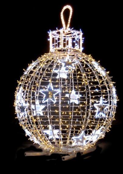 BOULE DE NOËL LUMINEUSE SUR PIED - DÉCOR EXTÉRIEUR POUR VILLE