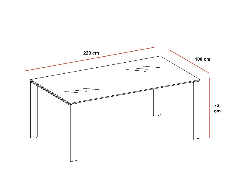 Bureau de direction X7 en verre - Officity - 220, Blanc_1