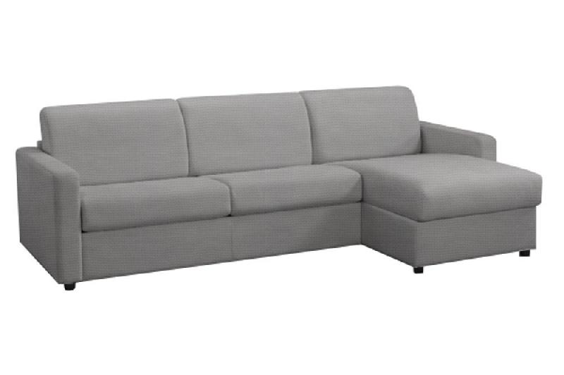 CANAPÉ D'ANGLE CONVERTIBLE NIGHT GRIS SILVER EXPRESS COUCHAGE 140 CM_0
