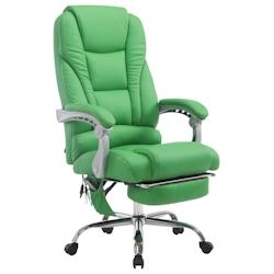 CLP Fauteuil de bureau Pacific en similicuir avec une fonction massage Vert - vert polyester 191809734_0