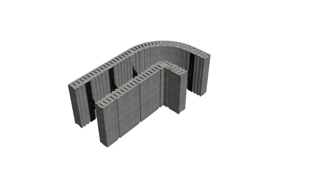 Coffrage isolant arrondi - Reverbloc - épaisseur 28 cm - R = 3.56_0