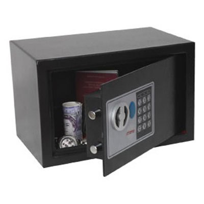 Coffre compact SS0722E Phoenix - Serrure électronique haute sécurité, fixation murale ou au sol_0
