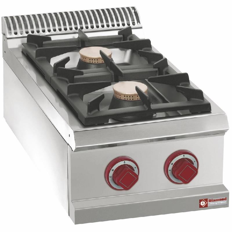 Cuisinière à gaz 2 feux vifs à poser - G7/2B4T-N - 400x700(730)x250/320 mm_0