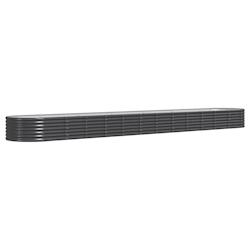 Helloshop26 - Jardinière bac lit surélevé plantes fleurs terrasse jardin de jardin acier enduit de poudre anthracite 02_0039497 - 3000218537951_0