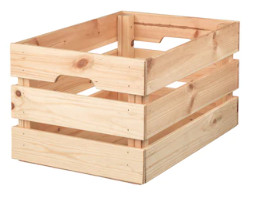 Caisse en bois pin massif avec poignées pour rangement IVAR_1