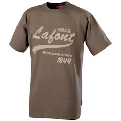 Lafont - Tee-shirt de travail manches courtes mixte NIKAN Marron Taille L - L 3609701328672_0
