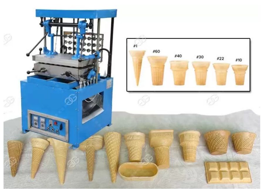 Machine de cornet de crème glacée de biscuit - henan gelgoog - capacité 800-1000pcs_0