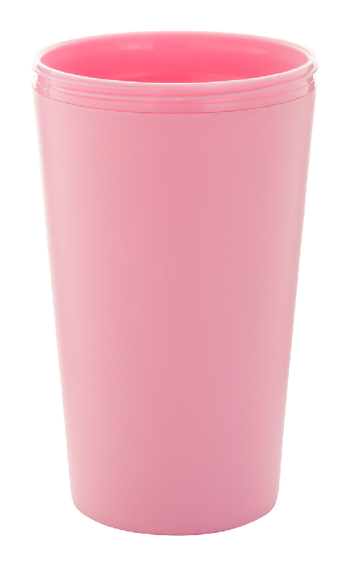 Mug thermos customisable - double parois en plastique - 400 ml - avec couvercle bec verseur et grip en silicone_0