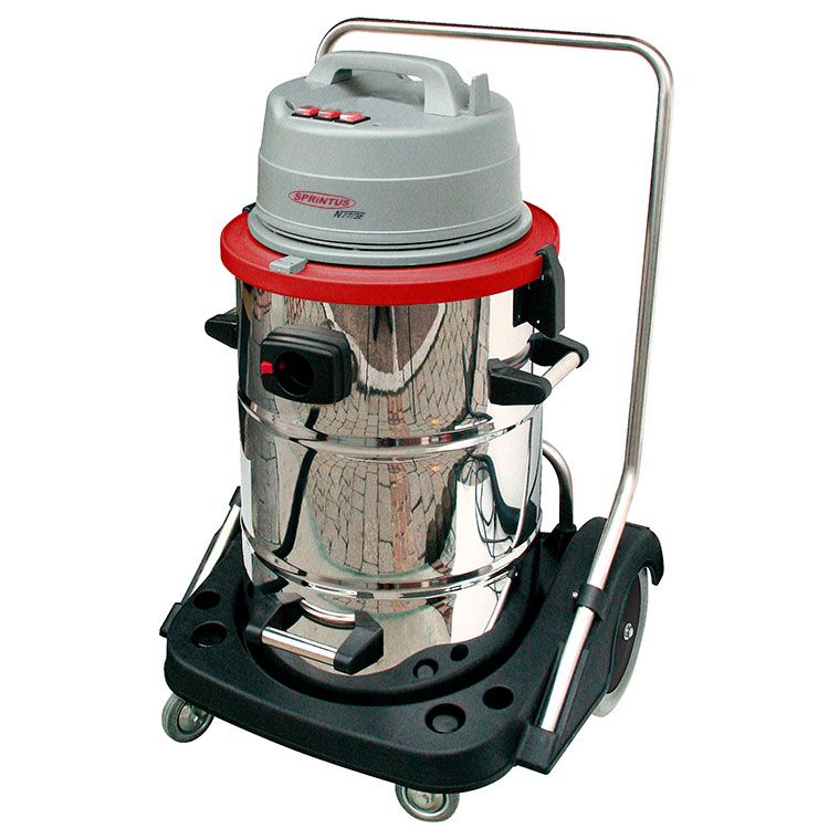 N 77/3 E - Aspirateur à eau et poussière Sprintus - Réservoir inox de 77 litres - 3 turbines puissantes_0