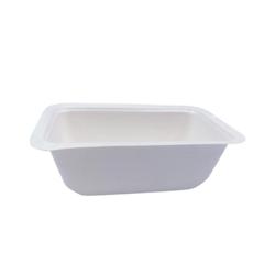 Packnwood FHC - 600Pcs - Barquette scellable pulpe laminée PLA  137x95x45mm 375ml - blanc Bagasse 210TMFP37_0