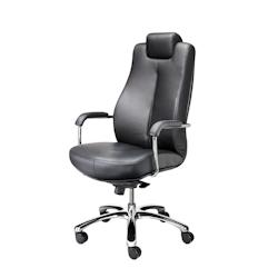 Piqueras y Crespo Fauteuil en simili cuir noir Daimiel - noir multi-matériau 324BSP840CRRF_0