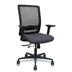 Piqueras y Crespo Silla Haches traslack malla negra asiento bali gris oscuro brazos 2D ruedas 65mm - gris multi-matériau 395TKM840B600B2DB68R65_0