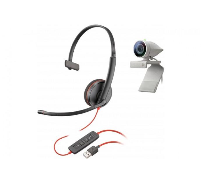 Poly Studio P5 & Blackwire 3210 USB-A - Pack visio-conférence avec 1 écouteur réf. 463214_0