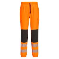 Portwest - Pantalon de travail confortable haute visibilité Flexi classe 2 KX3 Orange / Noir Taille L - L 5036108374465_0