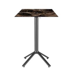 Restootab - Table haute pliable Nemo pour extérieur marbre luxe 60x60 - marron TB-NEMFF-6060C-BER.CAP_0