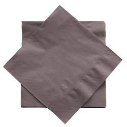 Serviettes de table 2 plis pure ouate - couleur gris anthracite  - 40 x 40 cm - x 2000 - DSTOCK60 - 03701431316926_0