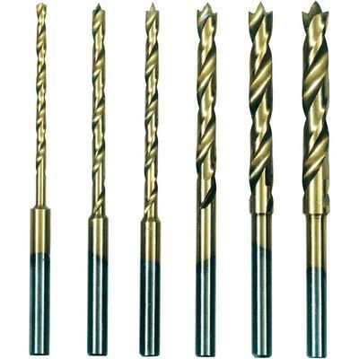 HSS SET DE FORETS POUR LE MÉTAL 6 PIÈCES 1.5 MM, 2 MM, 2.5 MM, 3 MM, 3.5 MM, 4 MM PROXXON MICROMOT 28 876 TIN TIGE CYL