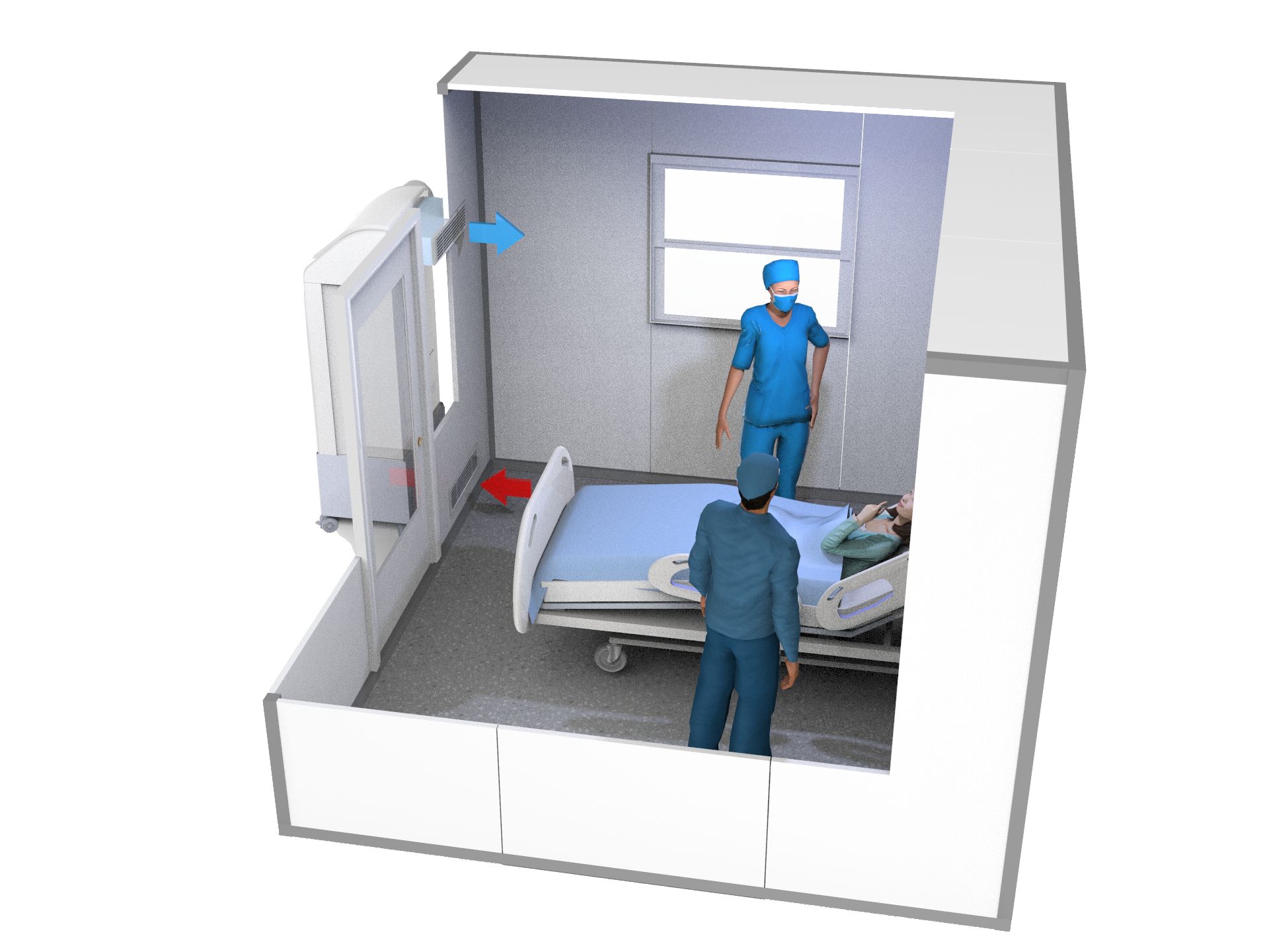 Structure rigide d'isolement ISOLAIR® PREMIUM - pour patients immunodéprimés ou infectieux - pression positive et négative_0