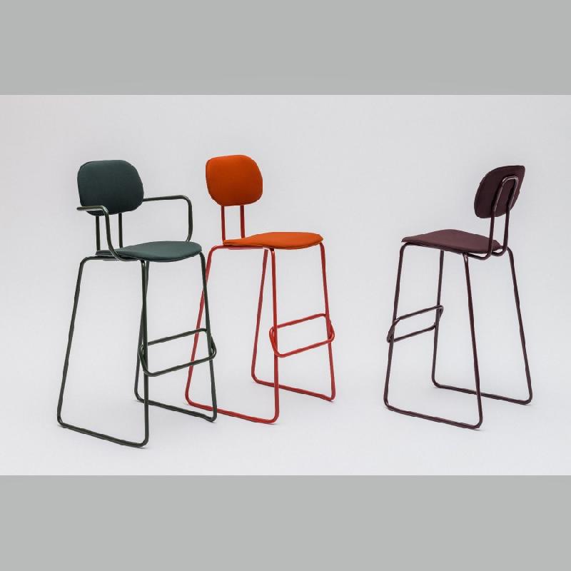 Tabouret NEW SCHOOL tapissé a/ accoudoirs_0