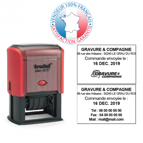 Tampon dateur Trodat Printy 4727 - empreinte 3 + 3 lignes 60 x 40 mm - référence 002-tampon-texte-dateur-4727_0