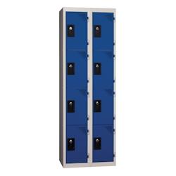 Vestiaires 4 cases x 2 colonnes - En kit - Bleu - Largeur 60cm PROVOST - bleu acier 207001790_0