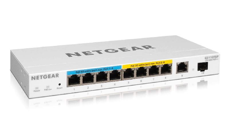 Netgear GS110TUP - Smart Switch Web Manageable PoE++ 10 Ports Gigabit avec 240W PoE et 20 Gbit/s de capacité de commutation_0
