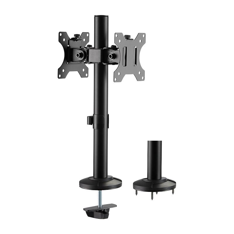 LogiLink BP0109 - Support d'écran plat pour bureau - Boulon traversant - Compatible écrans 17'' à 32'' - Charge maximale 8 kg - Noir_0