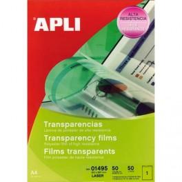 APLI FILM TRANSPARENTS POUR IMPRIMANTE LASER COULEURS B/50