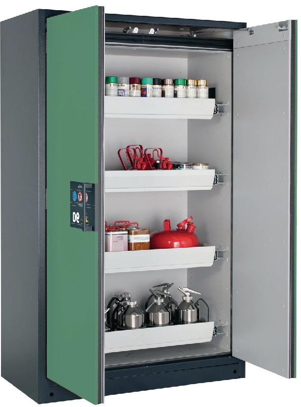 ARMOIRE SÉCURITÉ Q-CLASSIC-90 Q90.195.120 GRIS/VERT - MANUTAN COLLECTIVITÉS