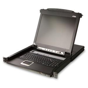 ATEN - CL5708M-AT-EG - Console KVM 17'' TFT avec Switch 8 ports rackable 1U - Identification par empreinte digitale_0