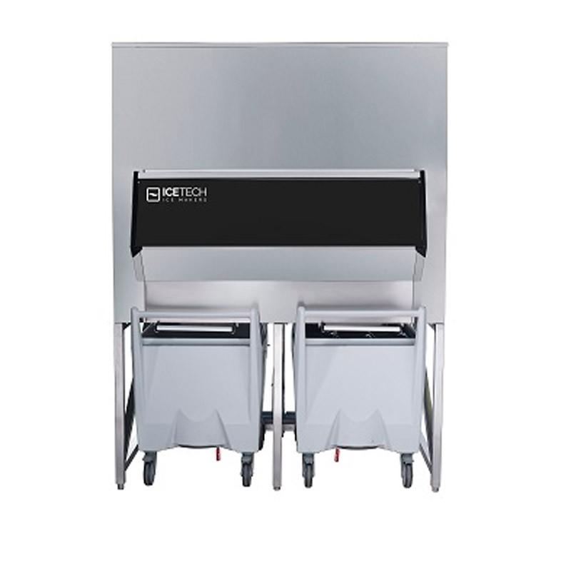 Bac de stockage de glaçons avec 2 chariots 812 kg | Ice tech - ITBCD800_0