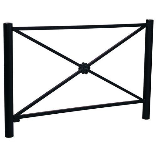 BARRIÈRE PROVINCE ROSACE 1.57 M INOX BROSSÉ - ZINC NOIR 9005 - PROCITY