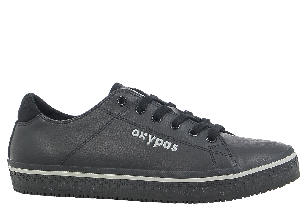 BASKETS NOIR EN CUIR  POUR FEMME