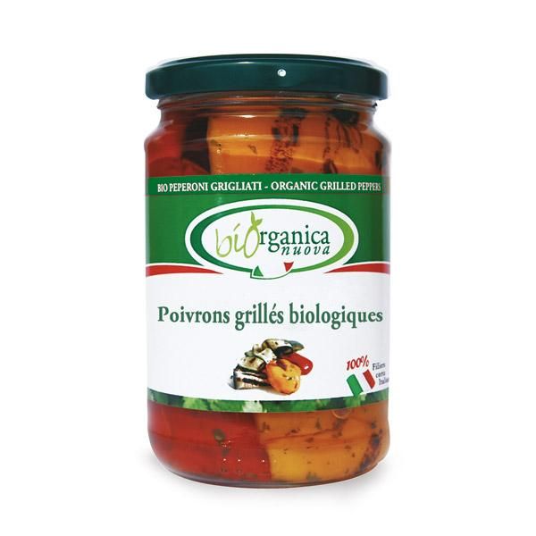 BIORGANICA NUOVA POIVRONS GRILLÉS À L'HUILE 280G ANTIPASTI BIO