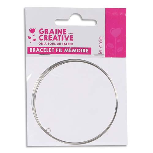 BRACELET GRAINE CREATIVE - FIL MEMOIRE -  A DECORER - LOT DE 5 TOURS