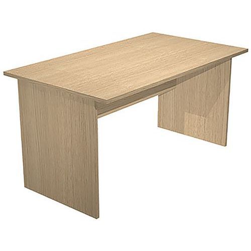 BUREAU DROIT PIEDS PANNEAUX FAST - 160 CM - CHÊNE - CHÊNE