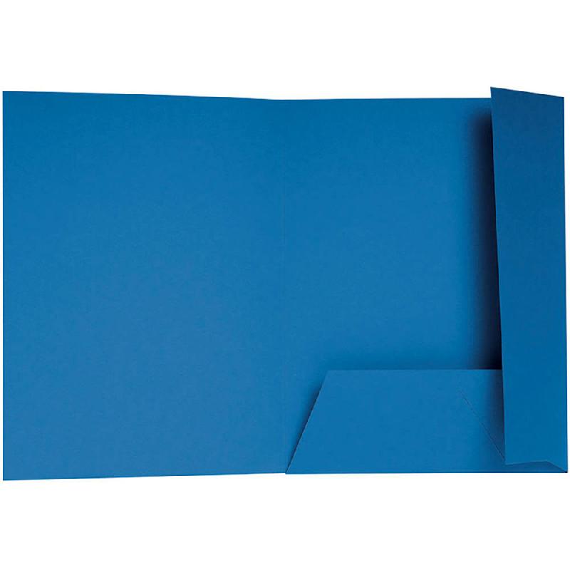CHEMISE DOSSIER 2 RABATS EXACOMPTA CLEAN SAFE - POUR DOCUMENTS A4 - TRAITE ANTIMICROBIEN - COUVERTURE EN CARTE 400G - BLEUE (PAQUET 5 UNITES)