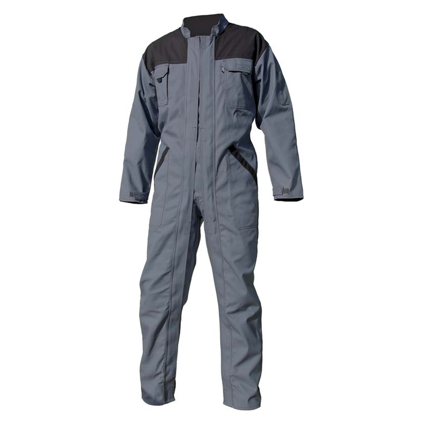 Combinaison TYPHON double fermeture - 60% coton, 40% polyester 310g/m² (Gris/Noir) - PCC14-T00 - PBV_0