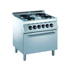 CombiSteel Cuisinière Électrique Pro 700 4 Plaques Rondes et Four Électrique 6 kW - COM-7488.0095_0