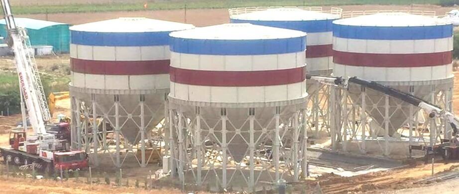 Cs-1000 - silo à ciment boulonné - constmach - capacité de 1000 tonnes_0