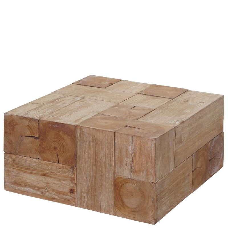 Décoshop26 - Table basse hwc-a15c table de salon en bois de sapin rustique massif certifié mvg 30 x 60 x 60 cm 04_0008420 - Bois massif 3000262555895_0