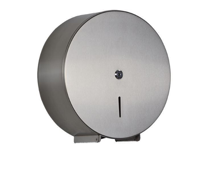Distributeur de Papier - Inox Brossé 430 - Ouverture Frontale - Lames Ciselées - Serrure à Clé_0