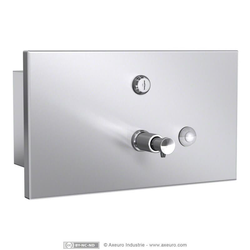 Distributeur de savon à encastrer - Axeuro Industrie AX9421E - inox 304 - 1,4 litres_0