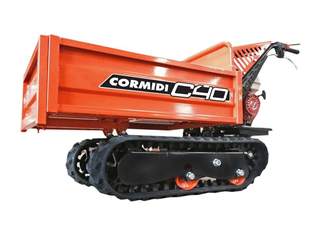 Mini-dumper motorisé à chenilles - Cormidi C40 - Capacité 0.19t avec caisson extensible et roulements à rouleaux_0